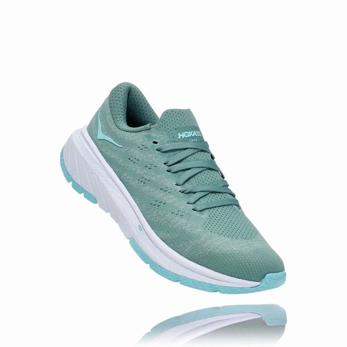 Hoka One One CAVU 3 Road Running Shoes For Women India Green IN-4519